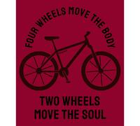 Kruskis Four Wheels Move The Body Short Sleeve T-shirt Red L Men L Dark Red