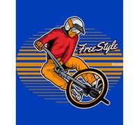 Kruskis Freestyle Rider Bicolor Hoodie 3XL Royal Blue / White