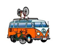 Kruskis Hippie Van Bike Eco Short Sleeve T-shirt 3XL White