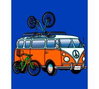 Kruskis Hippie Van Mtb Short Sleeve T-shirt Blue 2XL Woman 2XL Royal Blue