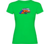 Kruskis Hippie Van Trek Short Sleeve T-shirt Green XL Woman