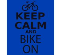 Kruskis Keep Calm And Bike On Short Sleeve T-shirt Blue M Woman M Royal Blue