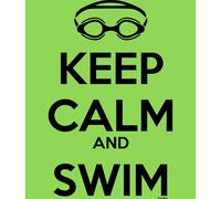 Kruskis Keep Calm And Swim Short Sleeve T-shirt Green S Woman