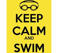 Kruskis Keep Calm And Swim Short Sleeve T-shirt Yellow L Men