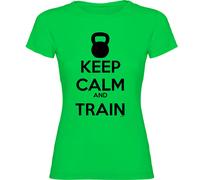 Kruskis Keep Calm And Train Short Sleeve T-shirt Green L Woman
