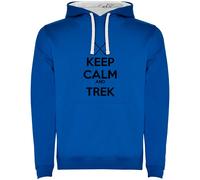 Kruskis Keep Calm And Trek Two-colour Hoodie Blue L Men