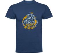 Kruskis King Of The Road Short Sleeve T-shirt Blue 2XL Men