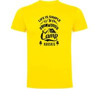 Kruskis Life Is Simple Short Sleeve T-shirt Yellow 3XL Men