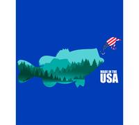 Kruskis Made In The Usa Short Sleeve T-shirt Blue XL Woman