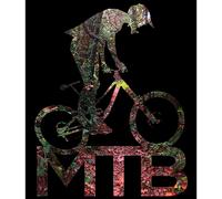 Kruskis Mtb Background Short Sleeve T-shirt Black 2XL Woman 2XL Black