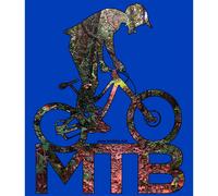Kruskis Mtb Background Short Sleeve T-shirt Blue XL Woman XL Royal Blue