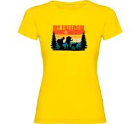 Kruskis My Freedom Short Sleeve T-shirt Yellow M Woman