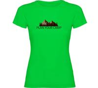 Kruskis Plan Your Camp Short Sleeve T-shirt Green M Woman