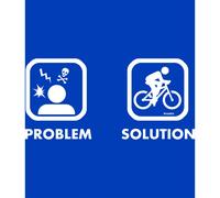 Kruskis Problem Solution Bike Short Sleeve T-shirt 3XL Royal Blue