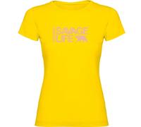 Kruskis Savage Life Short Sleeve T-shirt Yellow S Woman