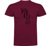 Kruskis Seahorse Tribal Short Sleeve T-shirt Red XL Men
