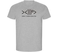Kruskis Simply Diving Addicted Eco Short Sleeve T-shirt Grey XL Men