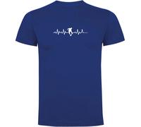 Kruskis Skateboard Heartbeat Short Sleeve T-shirt Blue 2XL Men