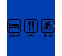Kruskis Sleep Eat And Bike Short Sleeve T-shirt Blue M Woman M Royal Blue