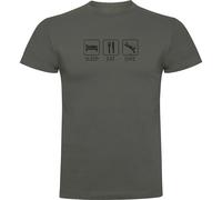 Kruskis Sleep Eat And Dive Short Sleeve T-shirt Green 2XL Men