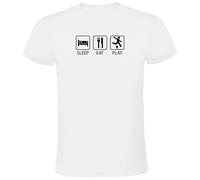 Kruskis Sleep Eat And Play Football Short Sleeve T-shirt White S Men