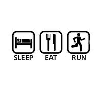 Kruskis Sleep Eat And Run Short Sleeve T-shirt