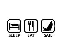 Kruskis Sleep Eat And Sail Eco Short Sleeve T-shirt White 3XL Men