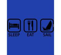 Kruskis Sleep Eat And Sail Short Sleeve T-shirt Blue XL Men