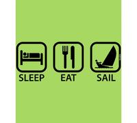 Kruskis Sleep Eat And Sail Short Sleeve T-shirt Green S Men