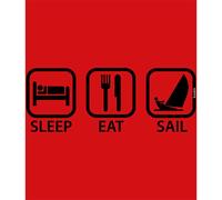Kruskis Sleep Eat And Sail Short Sleeve T-shirt Red S Woman