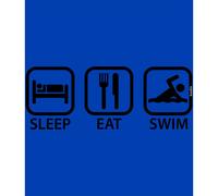Kruskis Sleep Eat And Swim Short Sleeve T-shirt Blue XL Woman