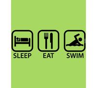 Kruskis Sleep Eat And Swim Short Sleeve T-shirt Green 3XL Men