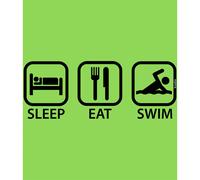 Kruskis Sleep Eat And Swim Short Sleeve T-shirt Green M Woman