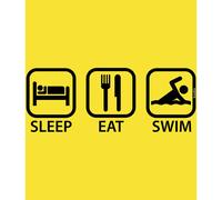 Kruskis Sleep Eat And Swim Short Sleeve T-shirt Yellow L Men