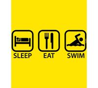 Kruskis Sleep Eat And Swim Short Sleeve T-shirt Yellow S Woman