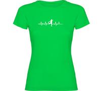 Kruskis Soccer Heartbeat Short Sleeve T-shirt Green L Woman