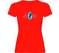 Kruskis Start Walking Short Sleeve T-shirt Red S Woman