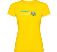 Kruskis Summer Camp Short Sleeve T-shirt Yellow M Woman