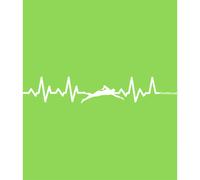 Kruskis Swimming Heartbeat Short Sleeve T-shirt Green XL Woman