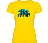 Kruskis Tent Life Short Sleeve T-shirt Yellow 2XL Woman