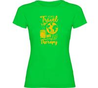 Kruskis Therapy Short Sleeve T-shirt Green S Woman