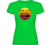 Kruskis Van Life Sunset Short Sleeve T-shirt Green 2XL Woman