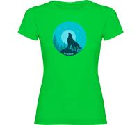 Kruskis Wolf Night Short Sleeve T-shirt Green 2XL Woman