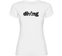 Kruskis Word Diving Woman Short Sleeve T-shirt White XL Woman