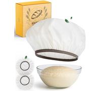 KRUSTENZAUBER 2 x cover for proofing baskets, reusable fermentation foil as bread baking accessories, fermentation hoods create ideal conditions for dough fermentation, perfect for sourdough and other