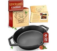 KRUSTENZAUBER Grill Pan Cast Iron 32 cm Polished