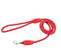 Kruuse Buster Reflective Rope Dog Lead, 1/2" x 4', Red