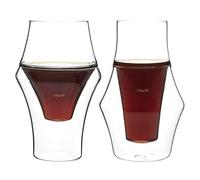 KRUVE EQ Excite & Inspire 150ml Handmade Double Wall Coffee Cups, Espresso Cups, and Glass Set of 2 - Heat-Resistant Borosilicate Coffee Mugs, Perfect for Enhancing Aroma and Flavor, Dishwasher Safe