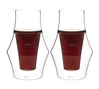 KRUVE EQ Inspire 150ml Handmade Double Wall Coffee Cups, Espresso Cups, and Glass Cups Set of 2 - Heat-Resistant Borosilicate Coffee Mugs, Perfect for Enhancing Aroma and Flavor, Dishwasher Safe
