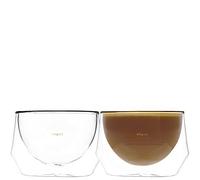 KRUVE IMAGINE Coffee Cups - Handcrafted Double-Wall Glass Cups (Set of 2, (10oz/300ml) - Perfect for Latte Art & Espresso - Durable Borosilicate Glass - Ideal for Coffee Mugs Lovers - Latte Plus